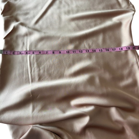 Show Me Your MuMu Jasmine Halter Maxi Dress Luxe Satin Formal Apricot Size XL - Picture 10 of 12